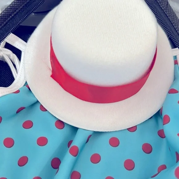 NWT Curtain call dipping dot Style E1520 polkadot tutu dress with hat size CSM